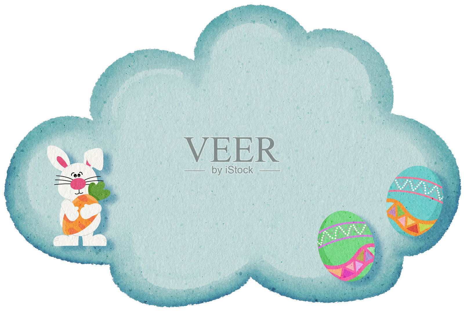 复活节云彩插图插画图片素材