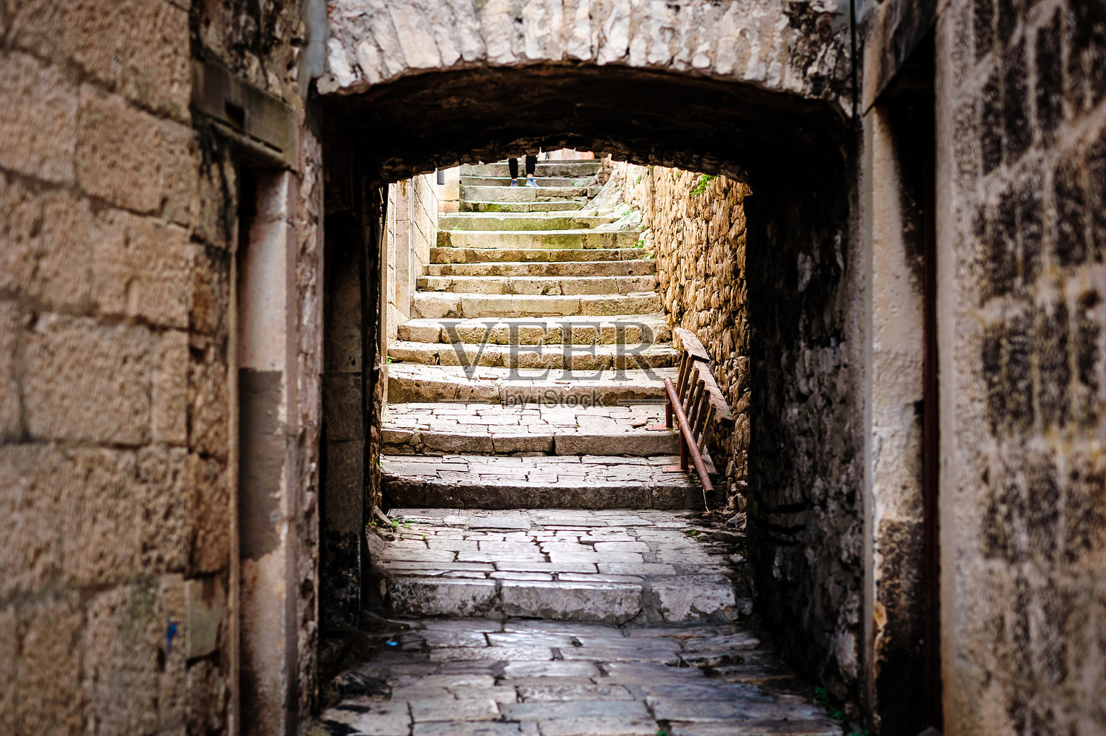 克尔库拉岛克尔库拉老城的部分景观照片摄影图片