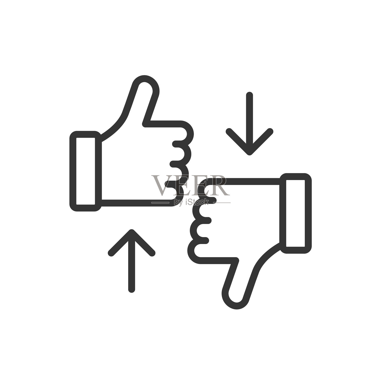 客户反馈，线条设计图标。客户反馈、评论、满意度、调查、回应、意见、反馈表，白色背景矢量图。可编辑线条图标的客户反馈。插画图片素材