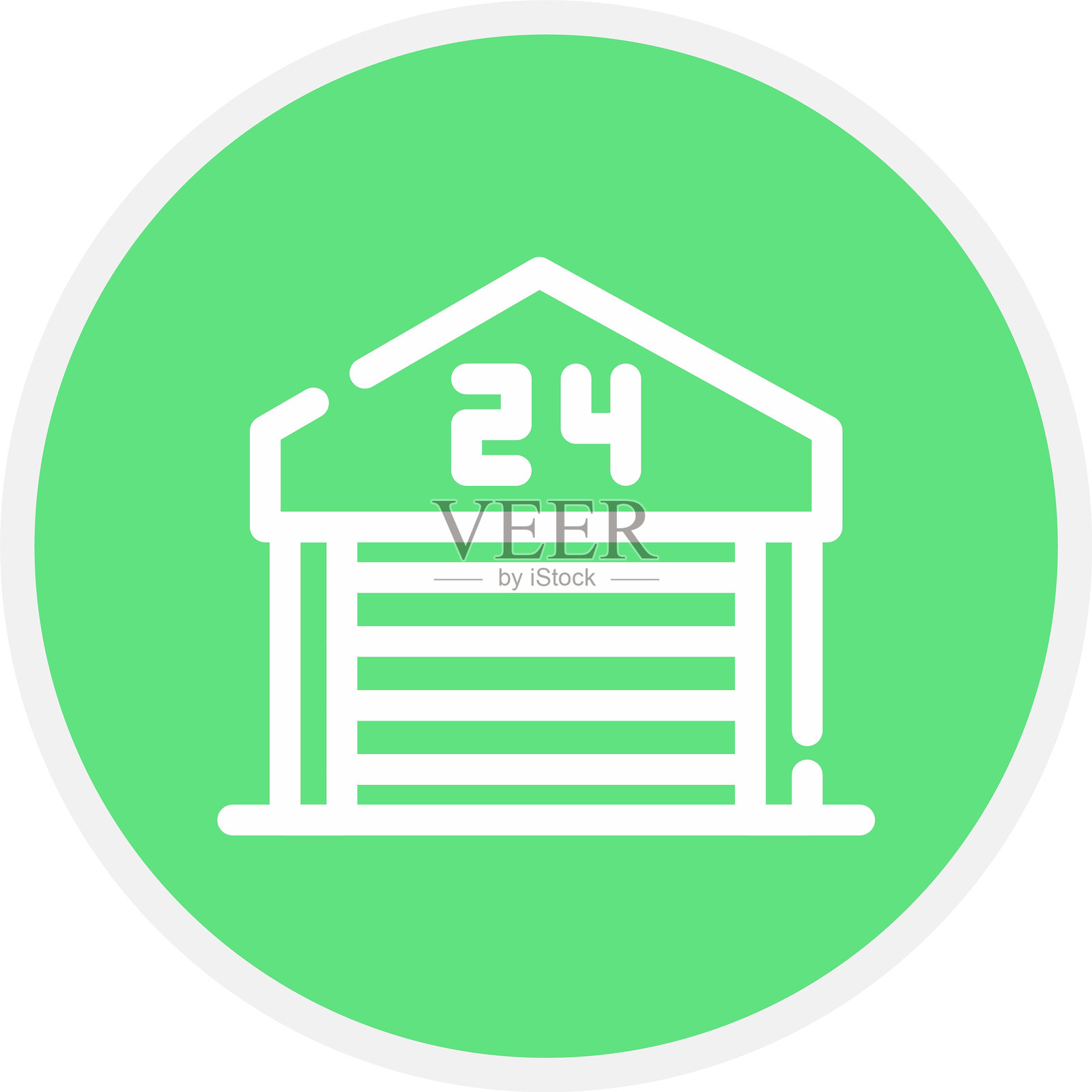 车库图标插画图片素材