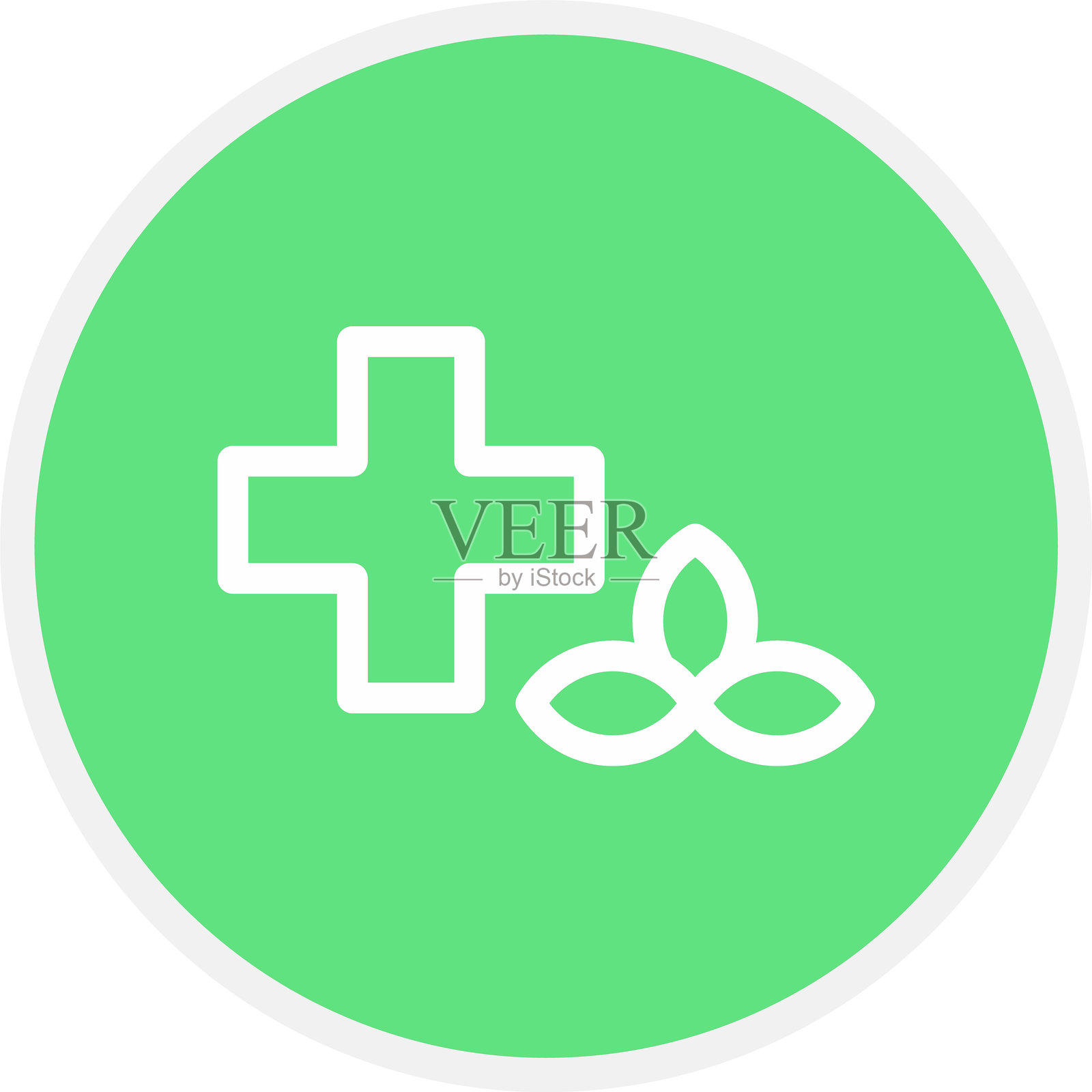 草药治疗图标插画图片素材