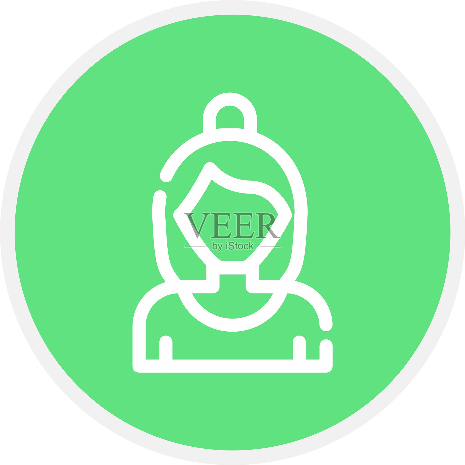 老年女性图标插画图片素材