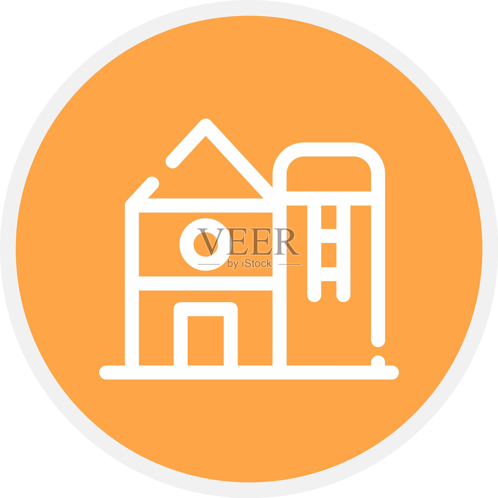 筒仓图标插画图片素材