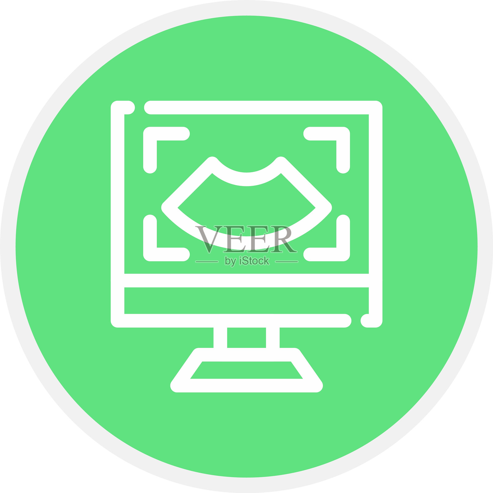 超声波图标插画图片素材