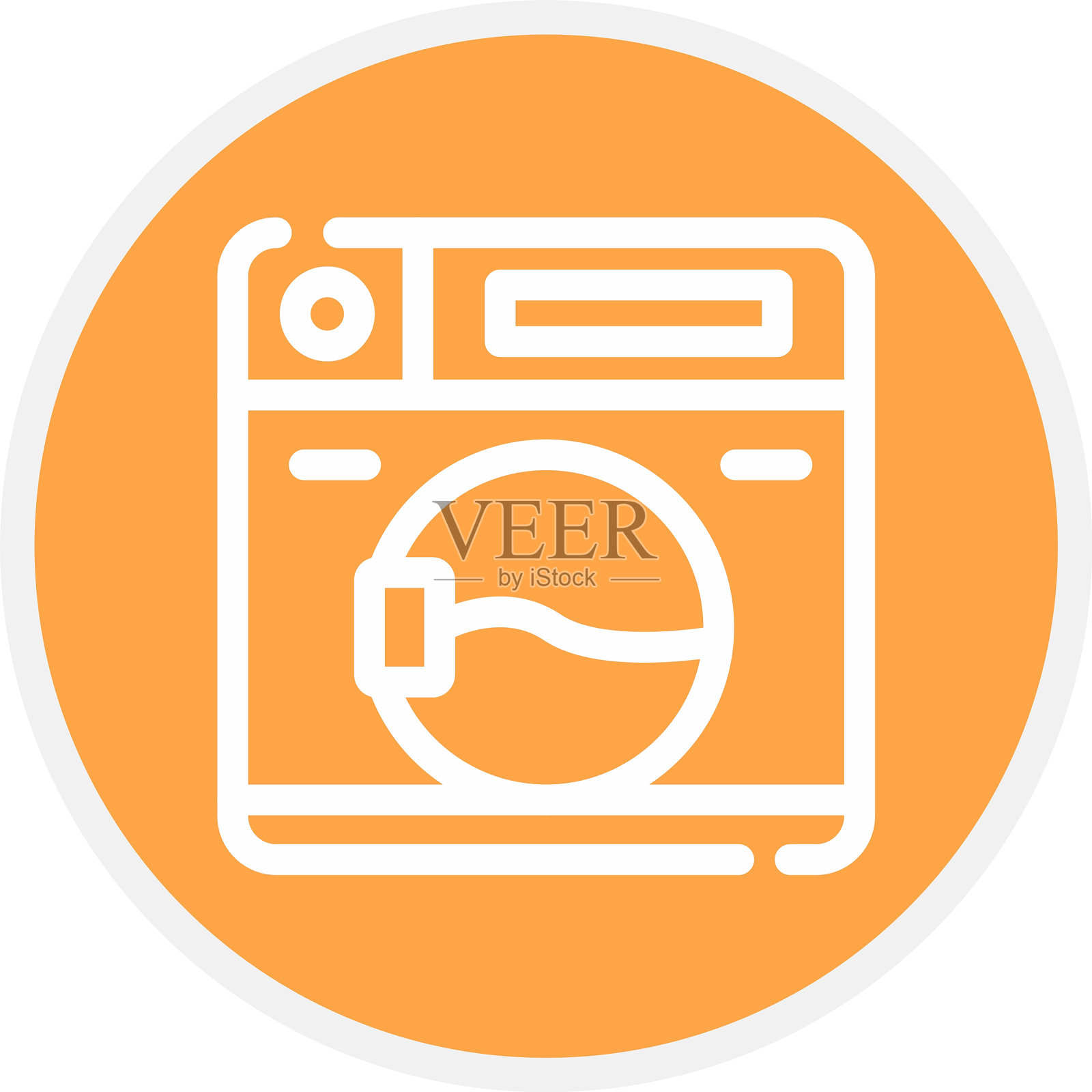 洗衣机图标插画图片素材