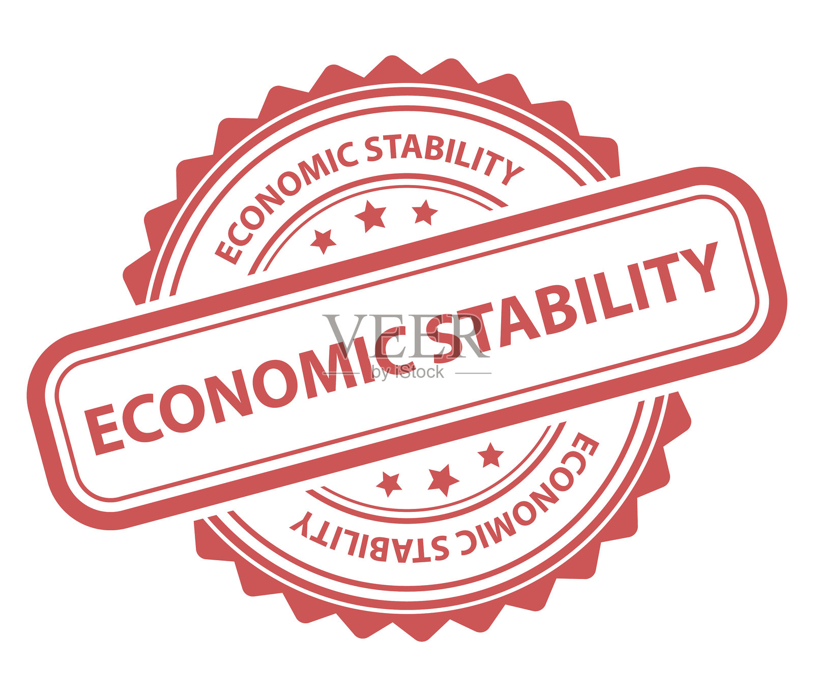 经济稳定橡胶印章插画图片素材