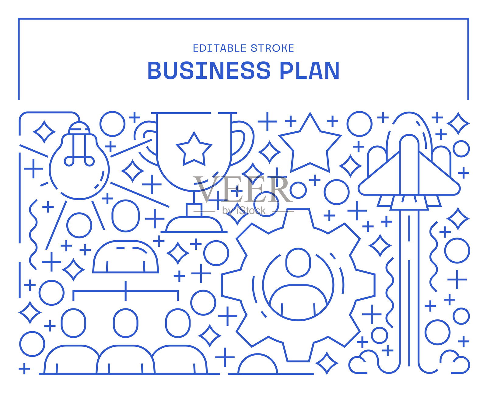 商业计划网页横幅模板插画图片素材