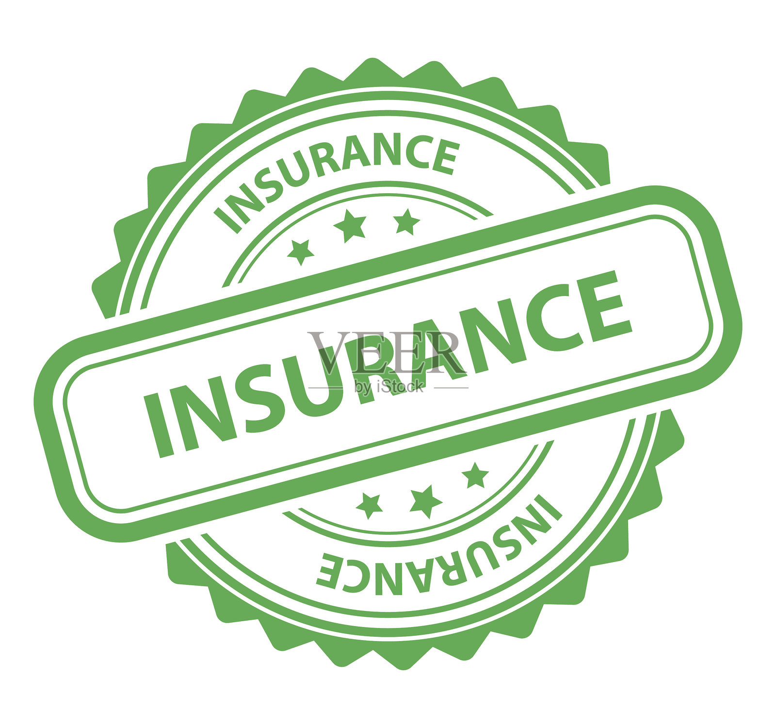 保险橡胶印章插画图片素材