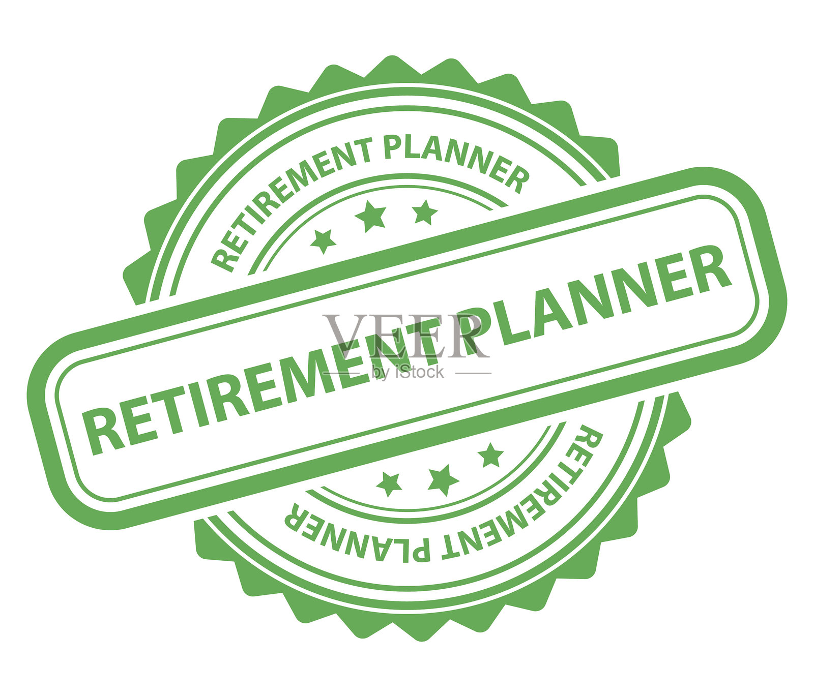 退休规划师橡胶印章插画图片素材