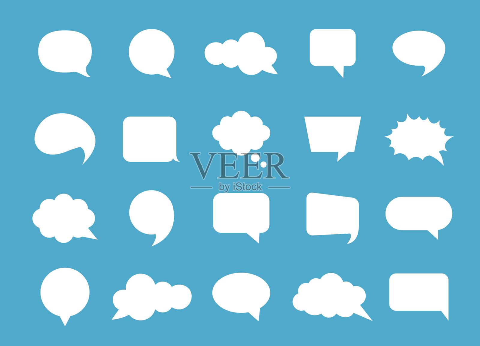 对话气泡图标集插画图片素材