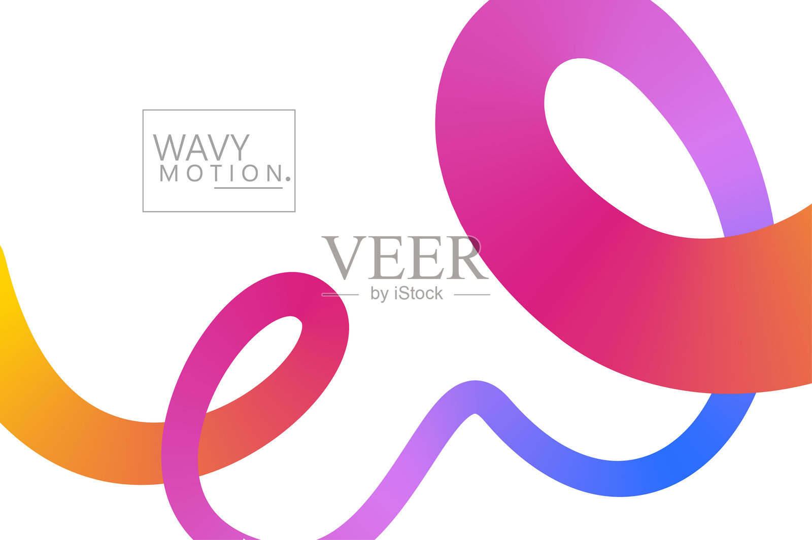 渐变交响曲：抽象线条插画图片素材