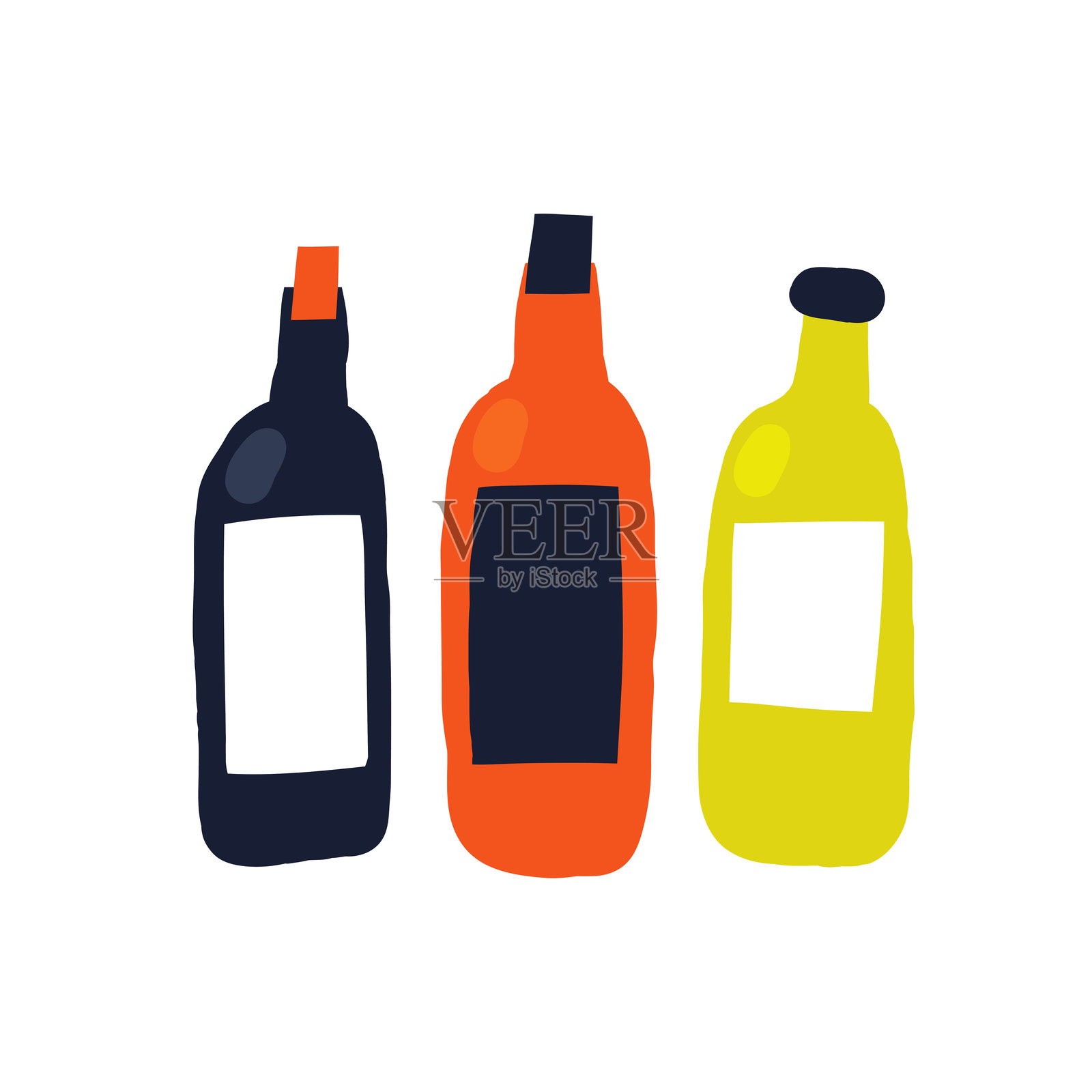 可爱的手绘涂鸦室内家具物品插画图片素材