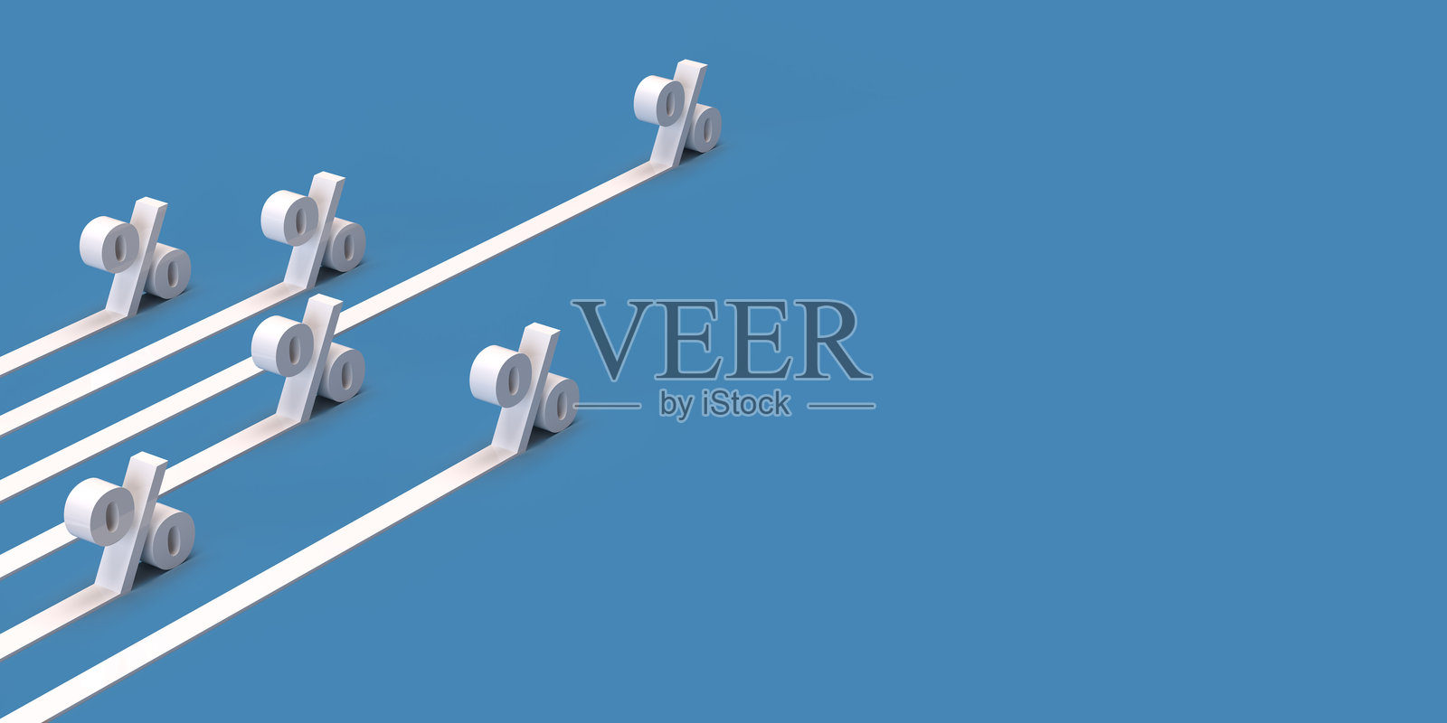 利润与损失或销售与折扣。照片摄影图片