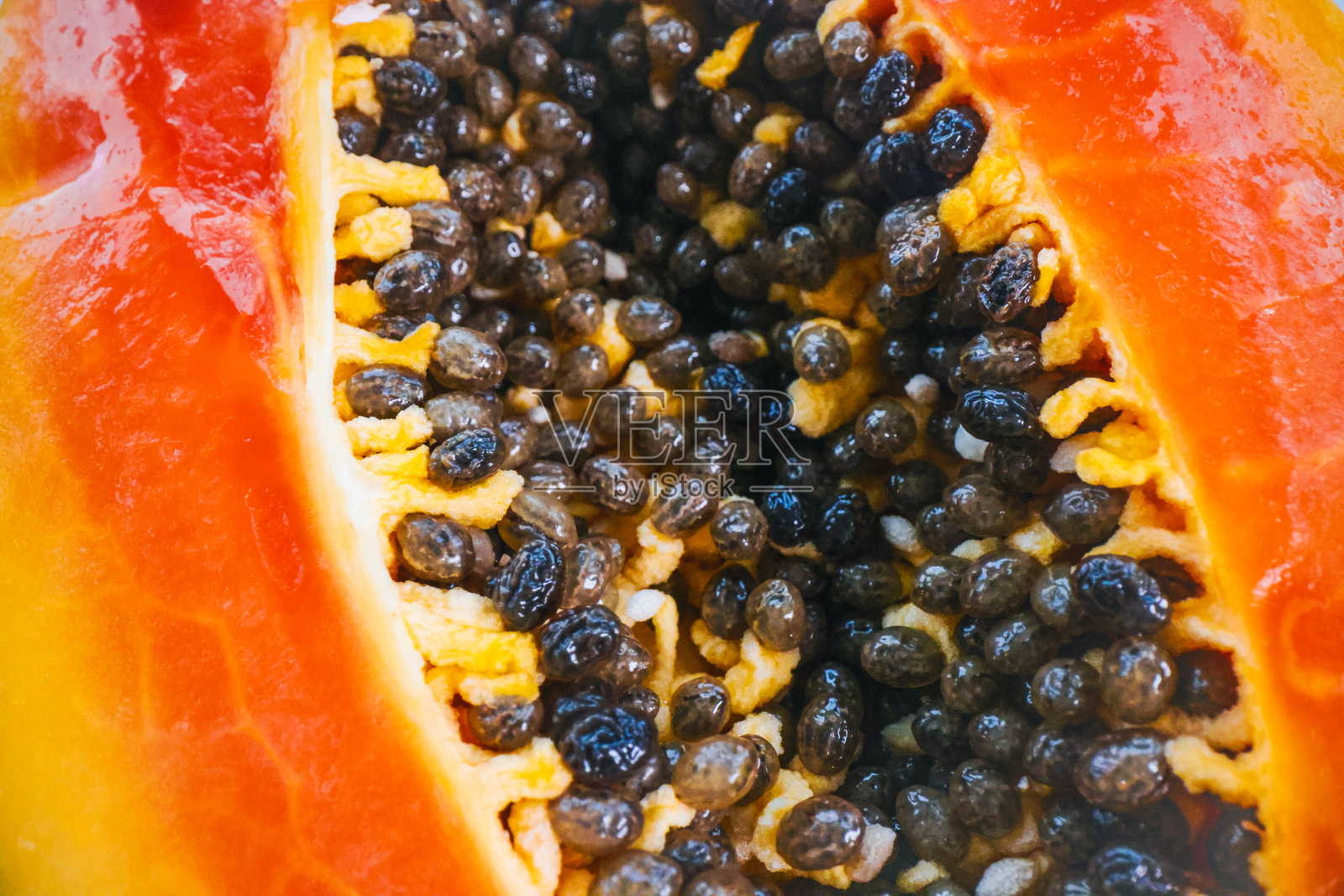 木瓜果实特写。照片摄影图片