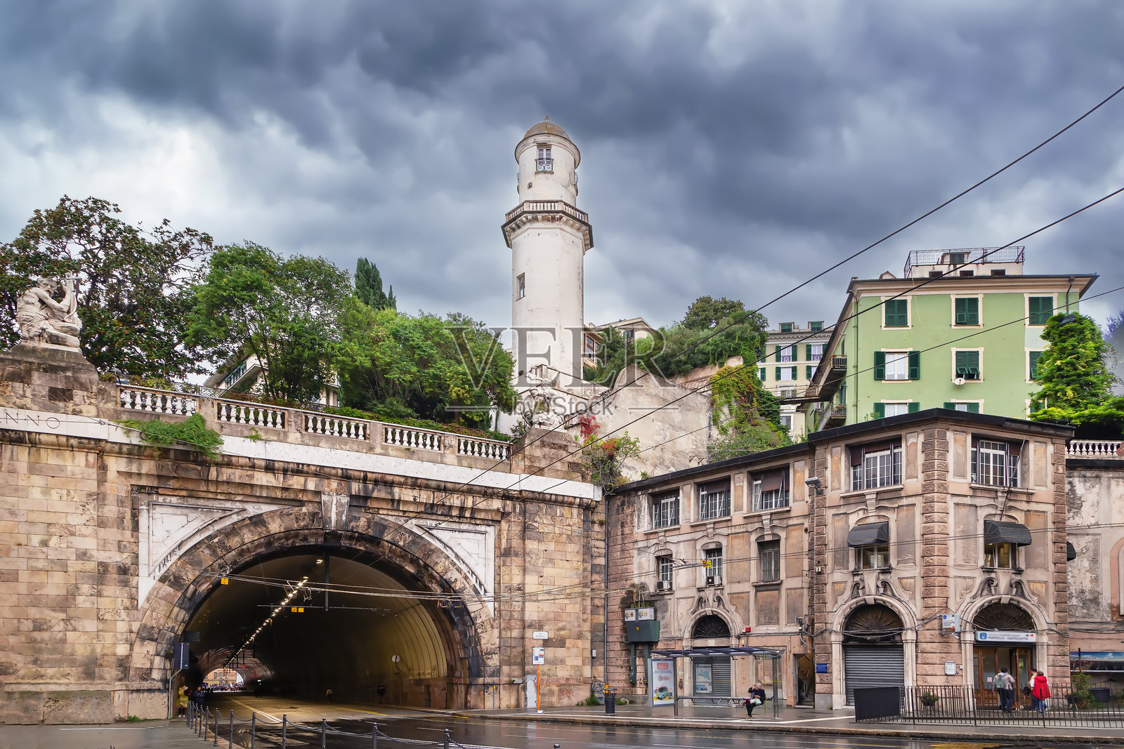意大利热那亚的波尔特洛广场照片摄影图片