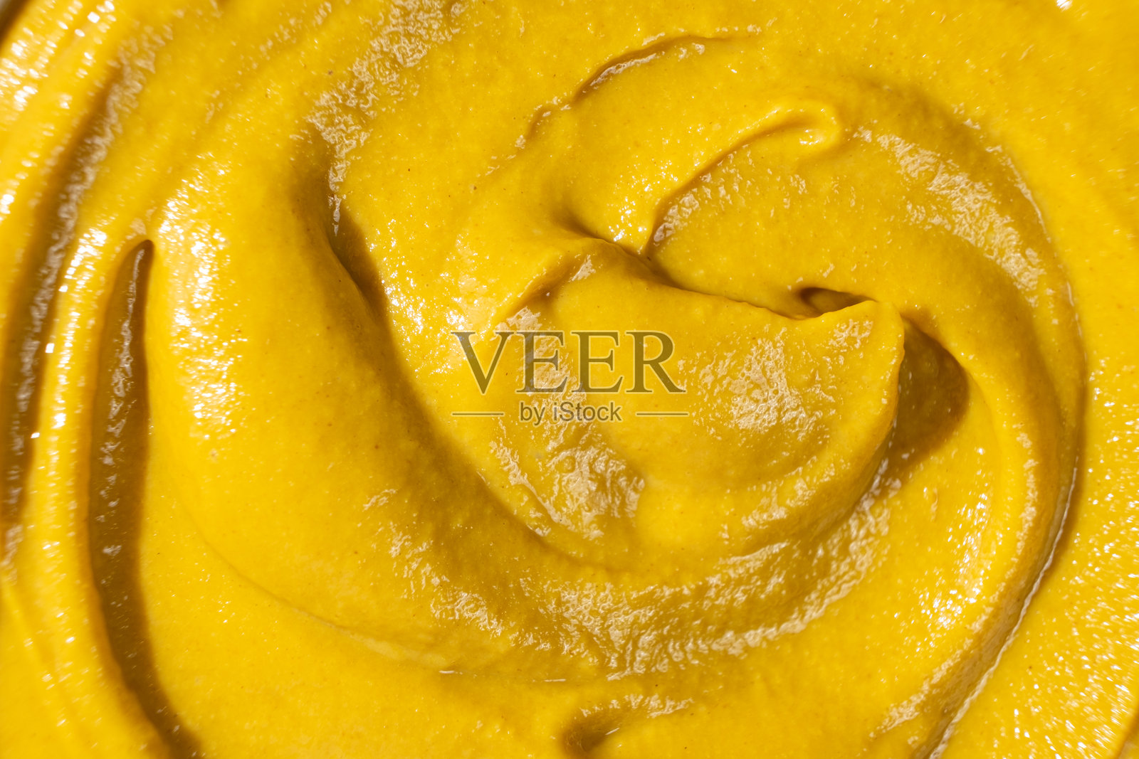 宏观纹理芥末酱，天然传统辣味芥末酱。照片摄影图片