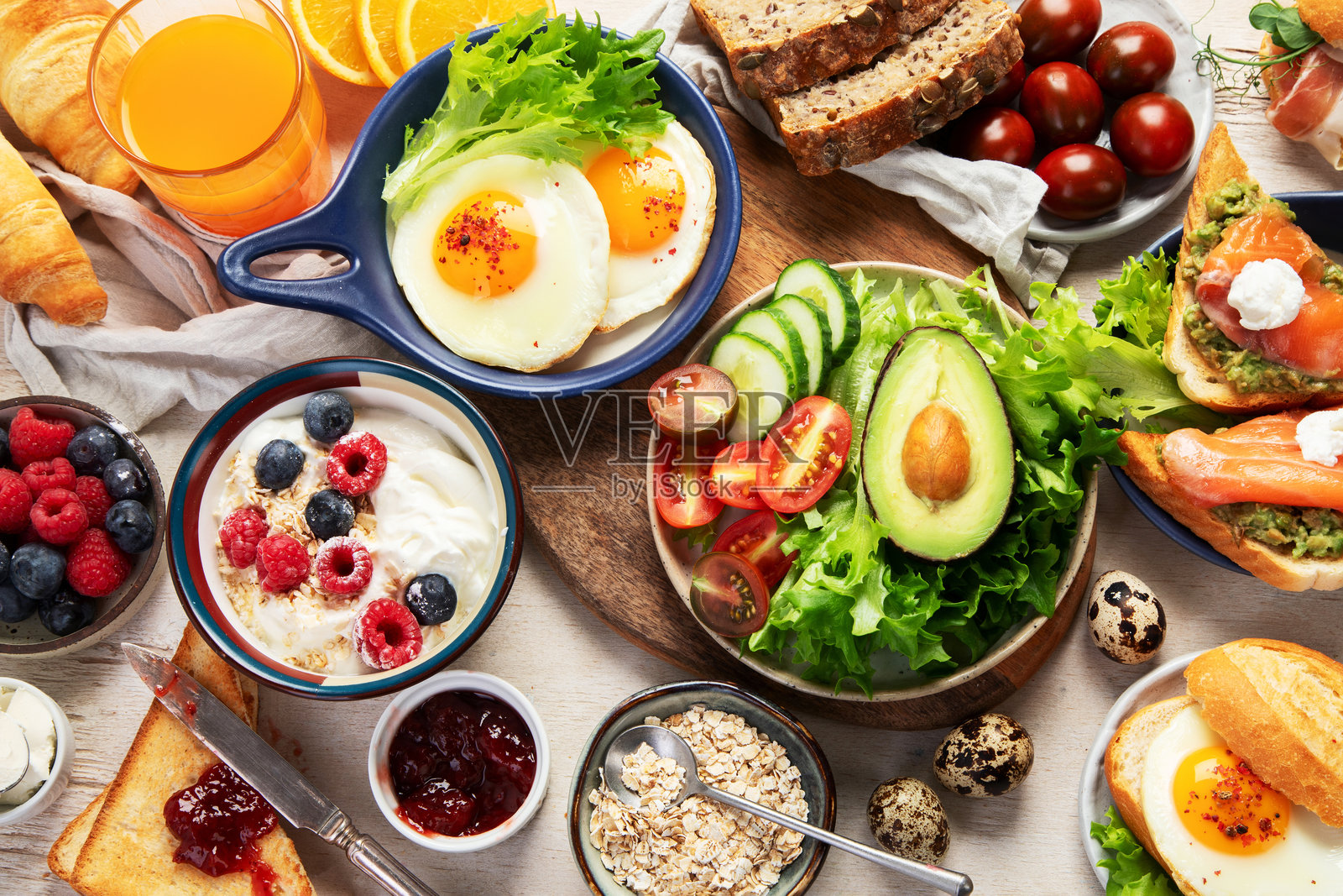 健康早餐生活方式，健康饮食，节食，体重。照片摄影图片