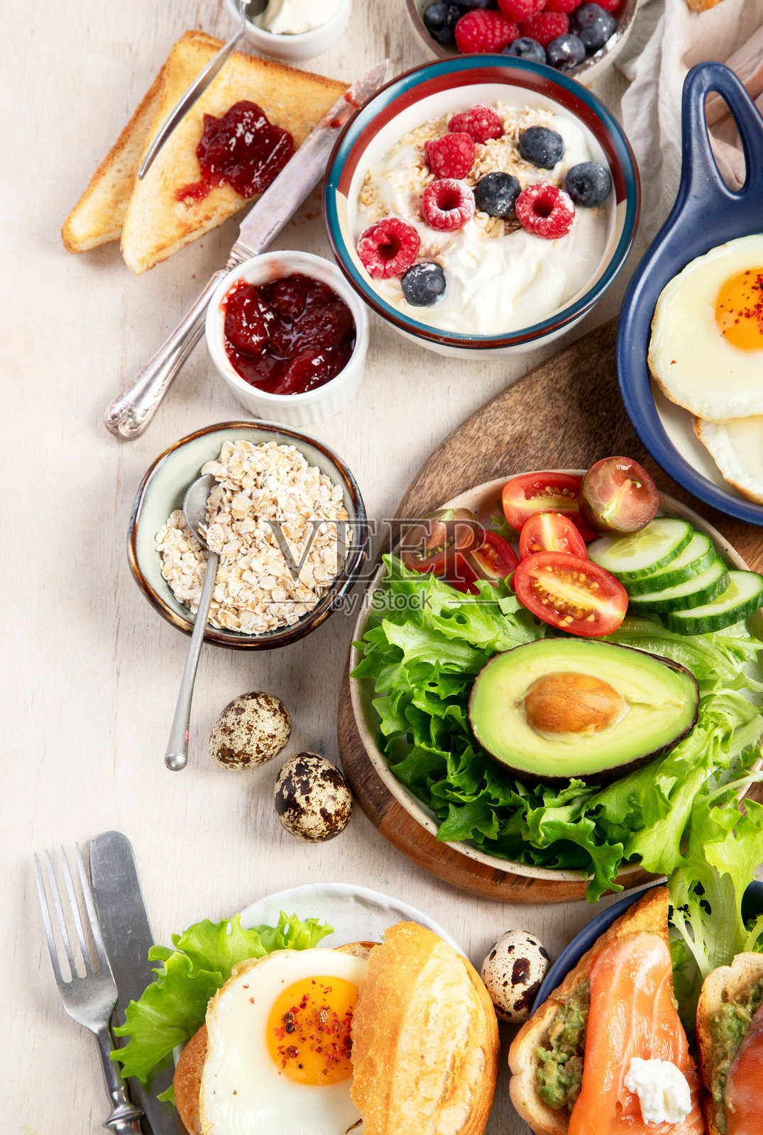 健康早餐生活方式，健康饮食，节食，体重。照片摄影图片
