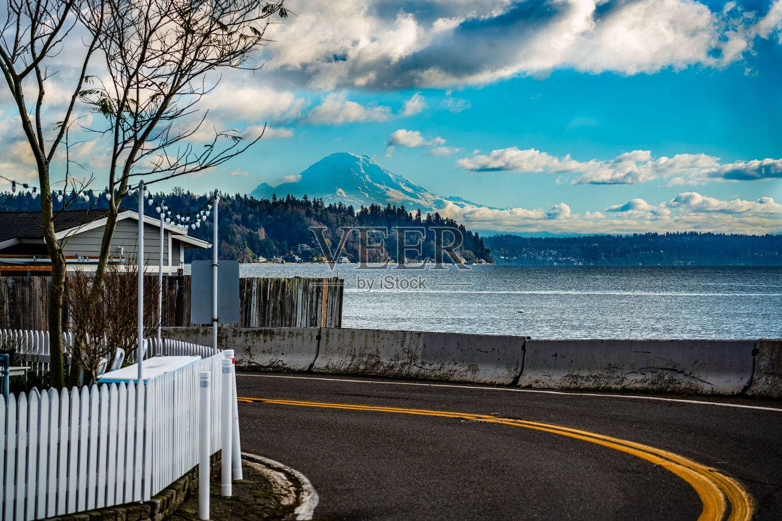 冬季山路照片摄影图片