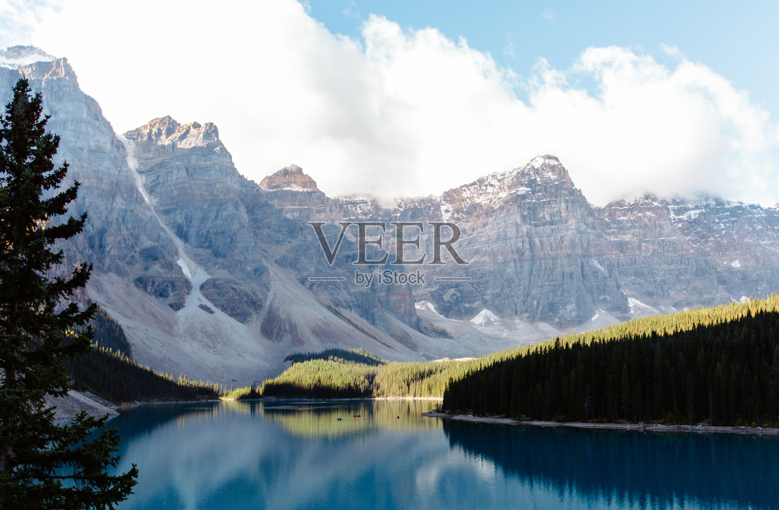 莫雷恩湖 - 班夫国家公园照片摄影图片