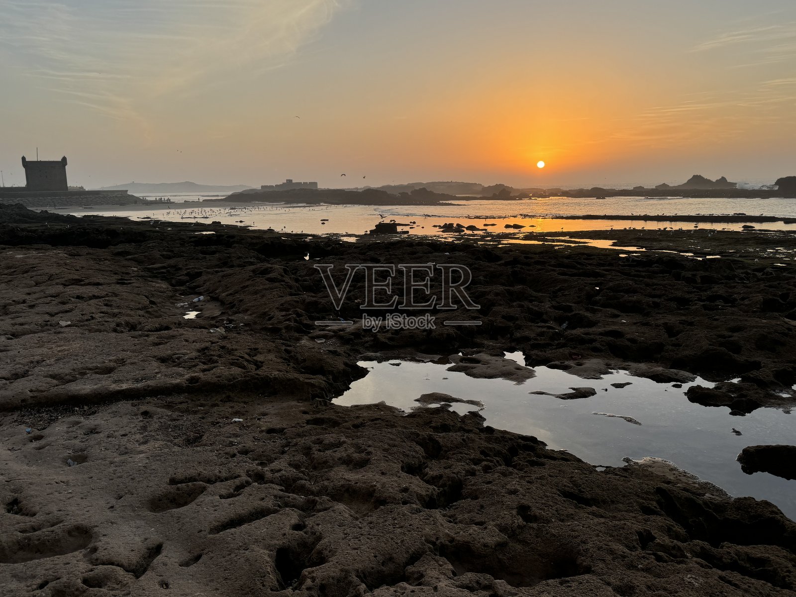 摩洛哥埃萨乌伊拉的日落照片摄影图片