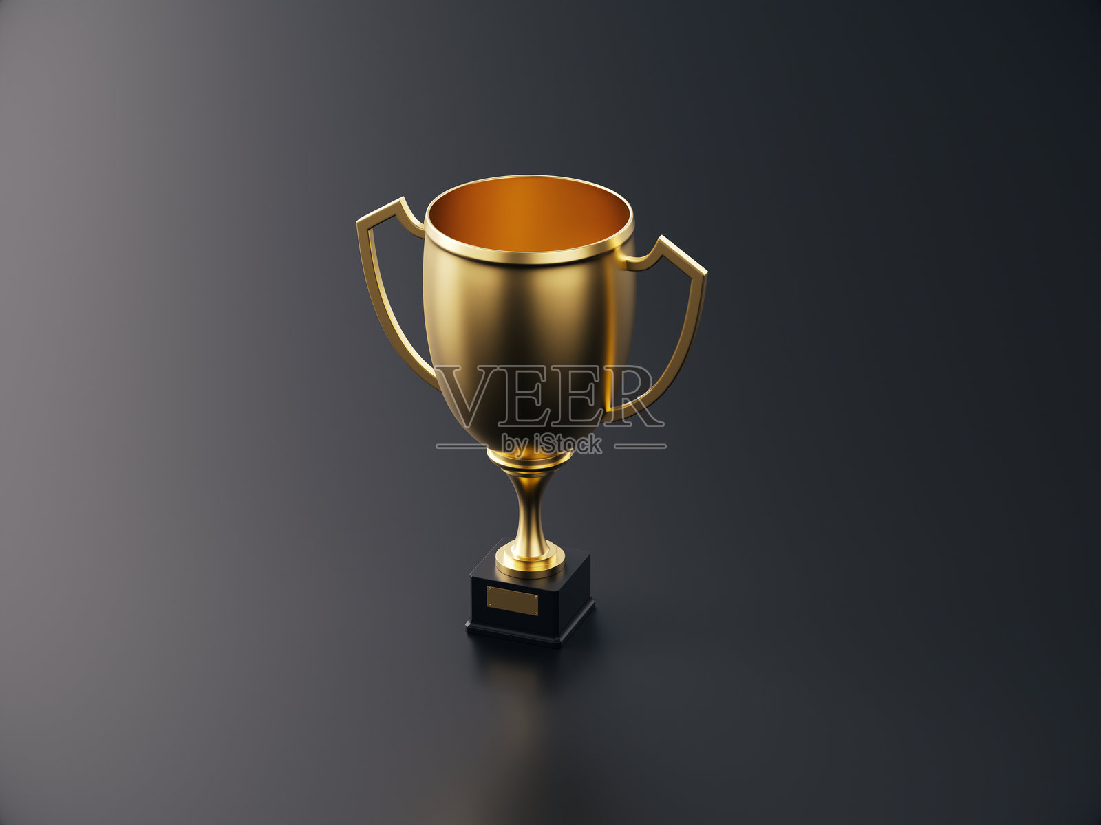 黑色背景上的奖杯照片摄影图片