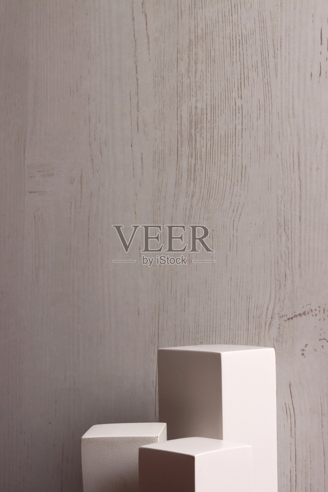 白色方形模板背景的展示盒商业包装广告3D艺术模拟图照片摄影图片