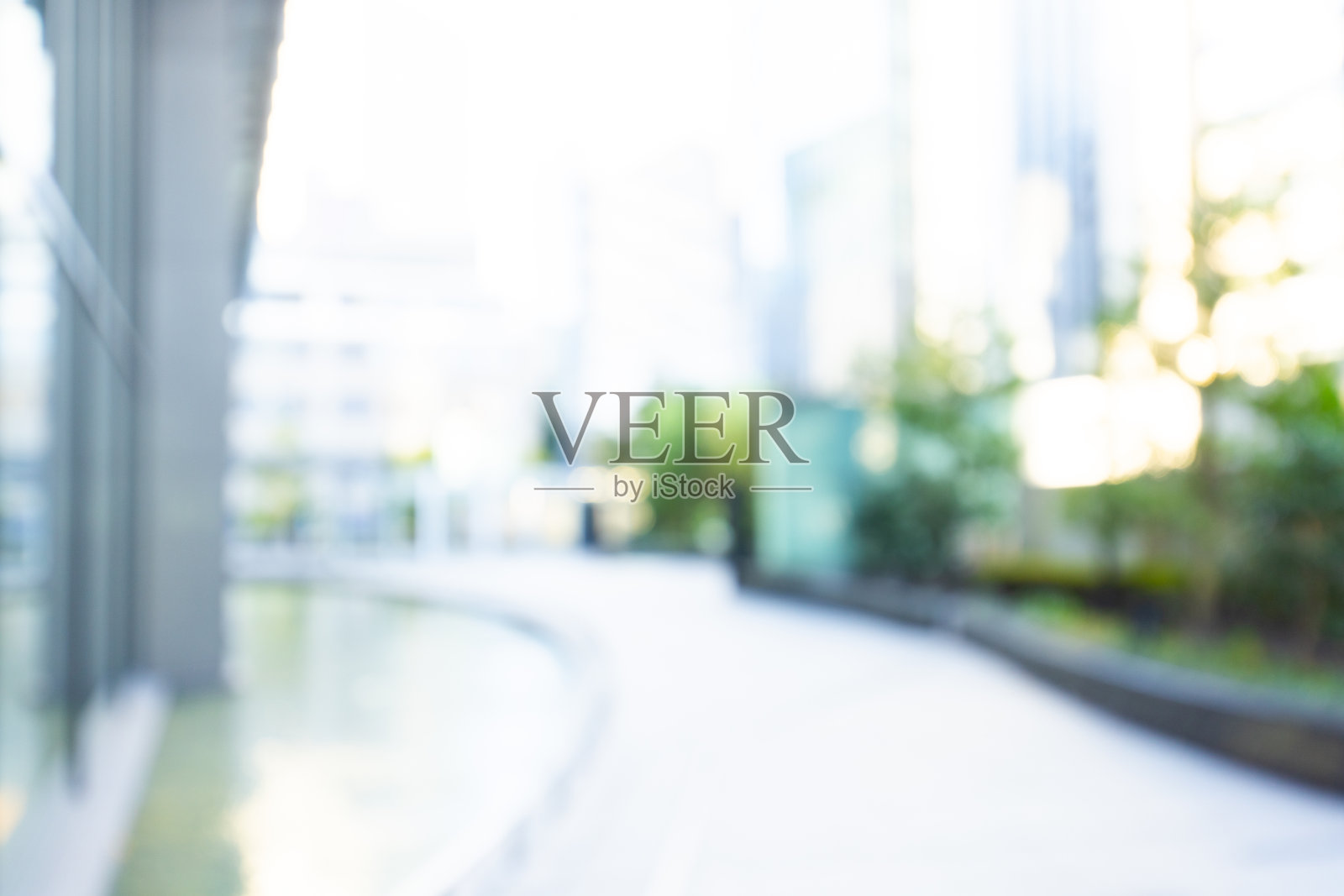 模糊背景的办公园区照片摄影图片