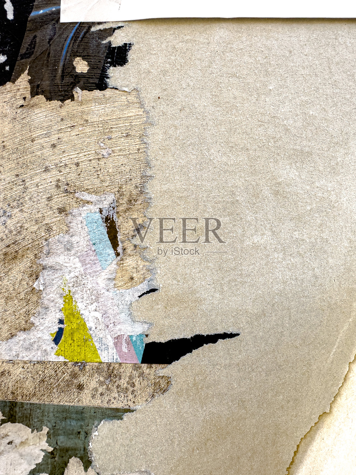 复古风潮：旧海报风格背景中的富有表现力的纹理和谐照片摄影图片