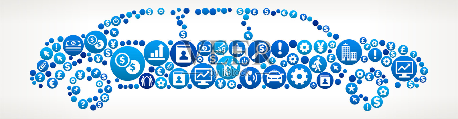 豪华商业和金融蓝色图标模式插画图片素材