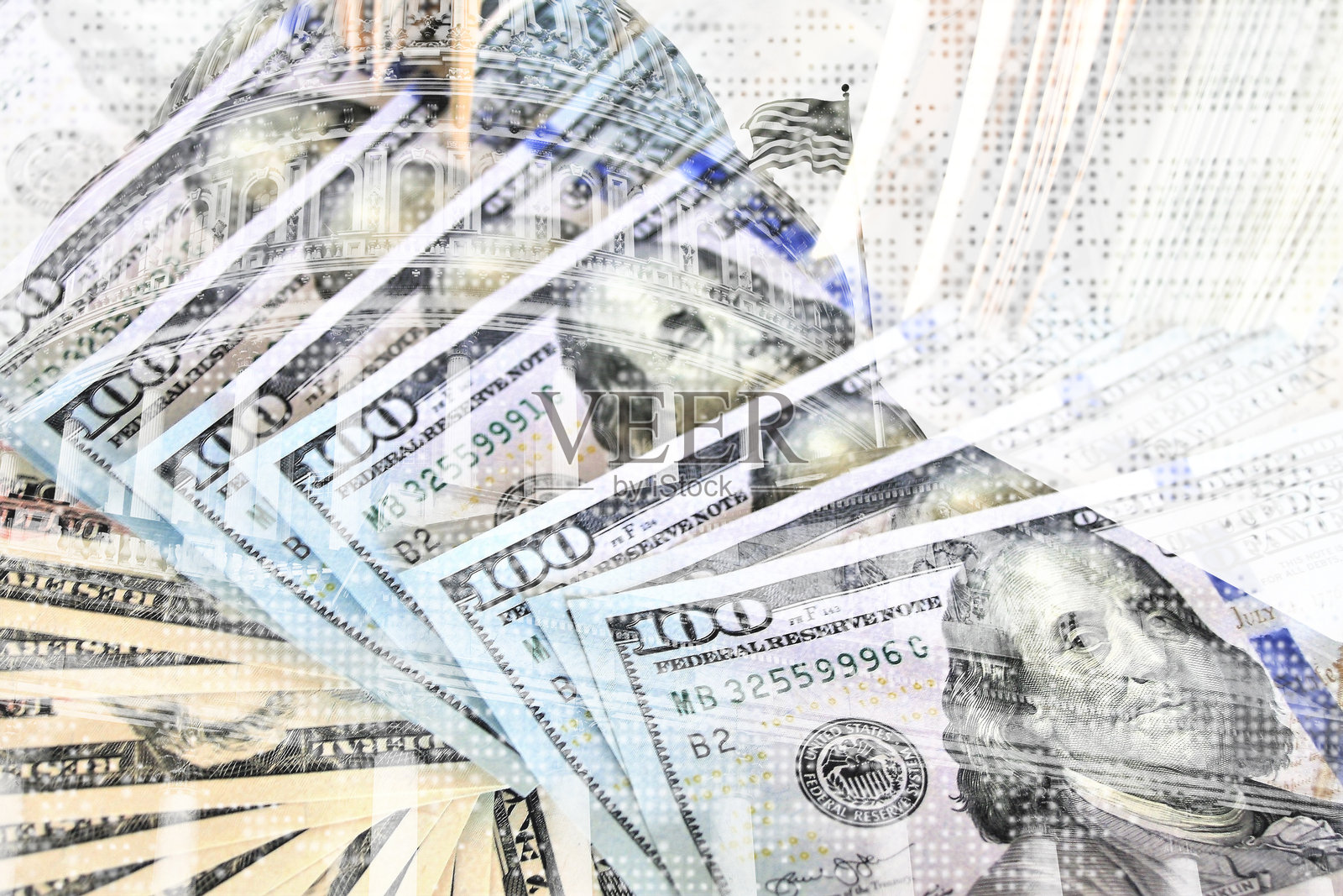 联邦储备政府债务上限与国家债务危机照片摄影图片