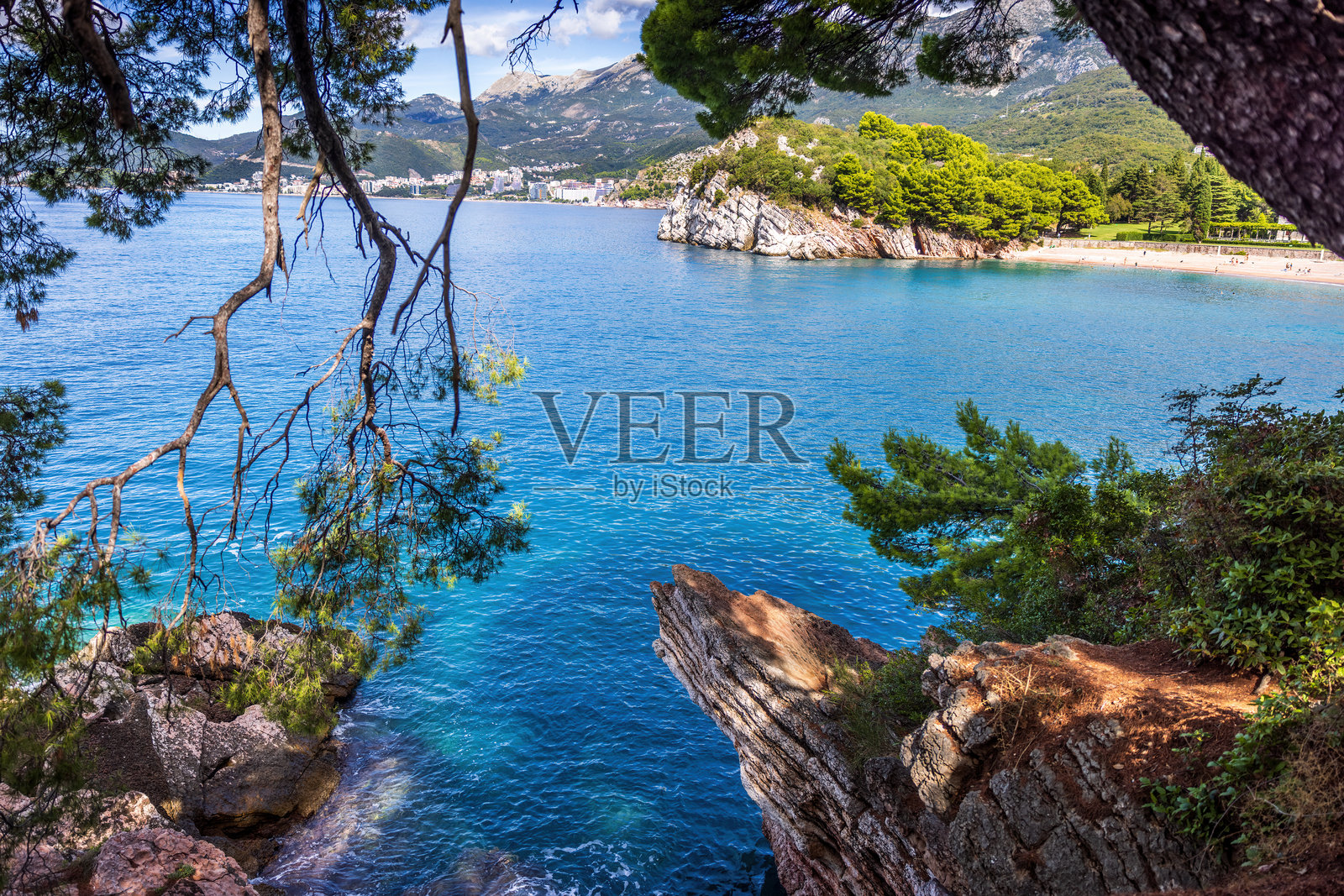 圣斯特凡岛，黑山照片摄影图片