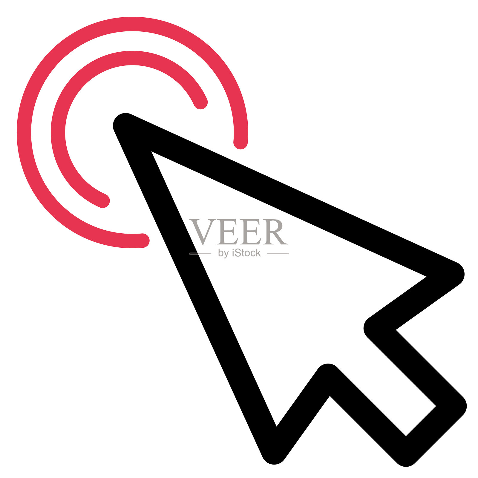 鼠标光标点击图标，矢量图标插画图片素材