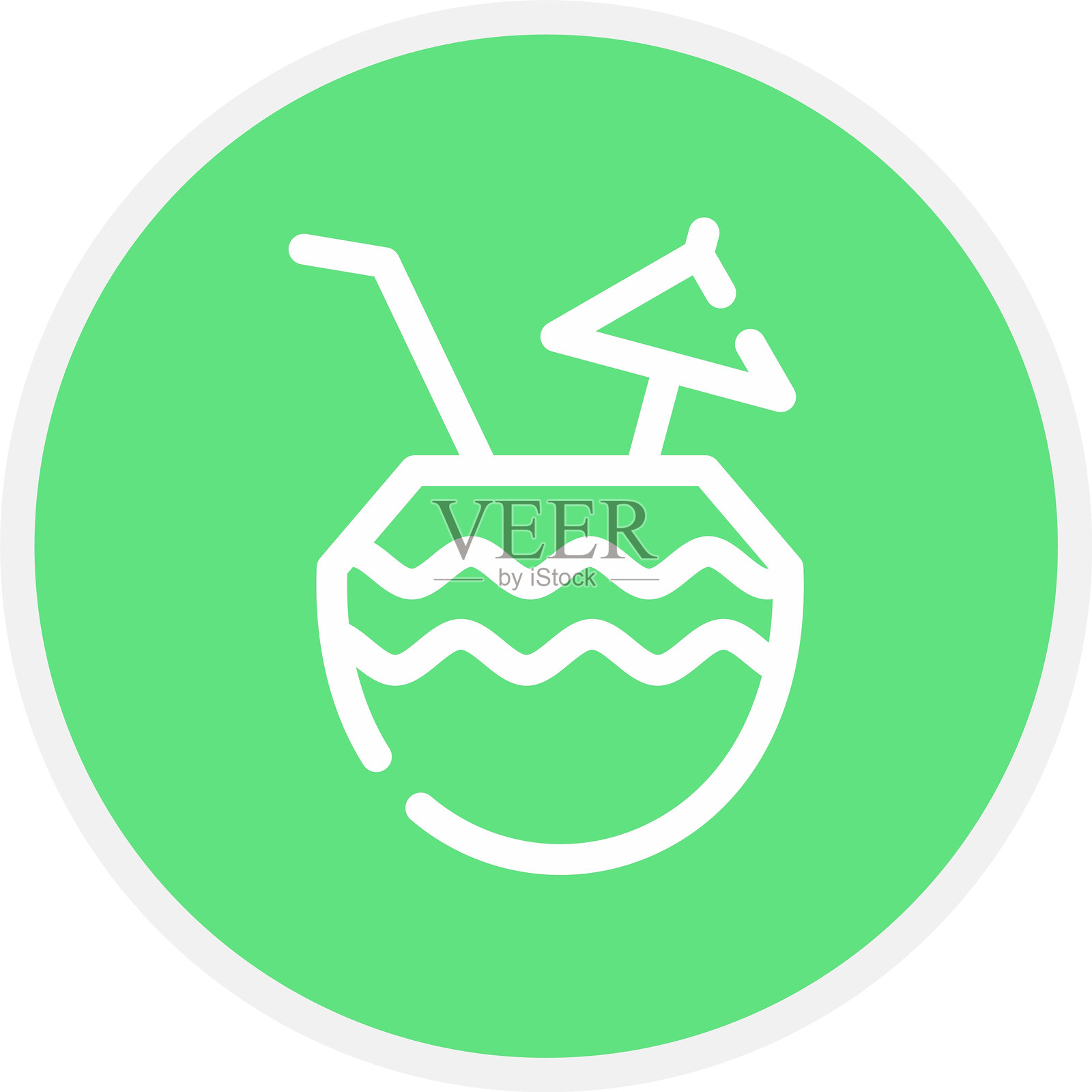 椰子饮料图标插画图片素材