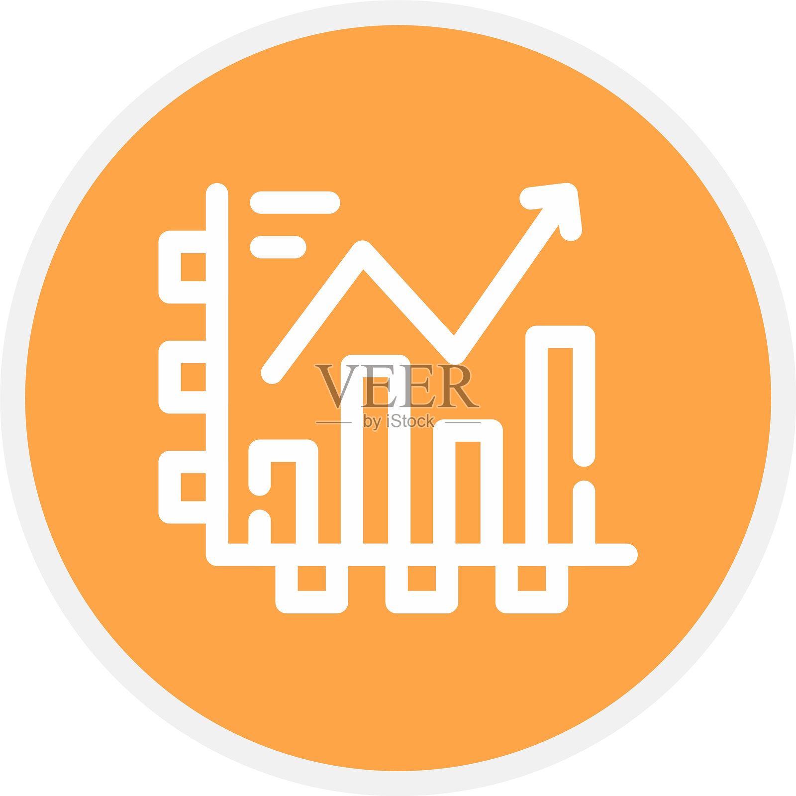 折线图图标插画图片素材