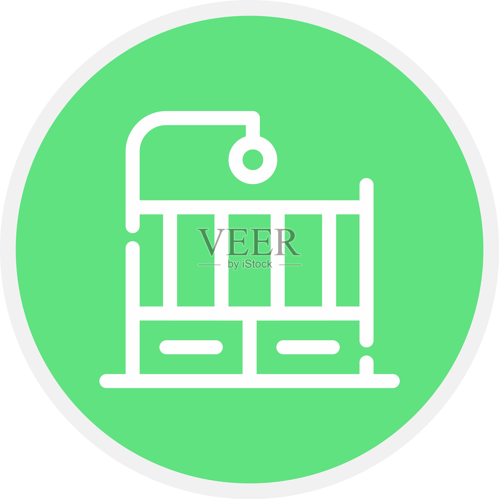 婴儿床图标插画图片素材