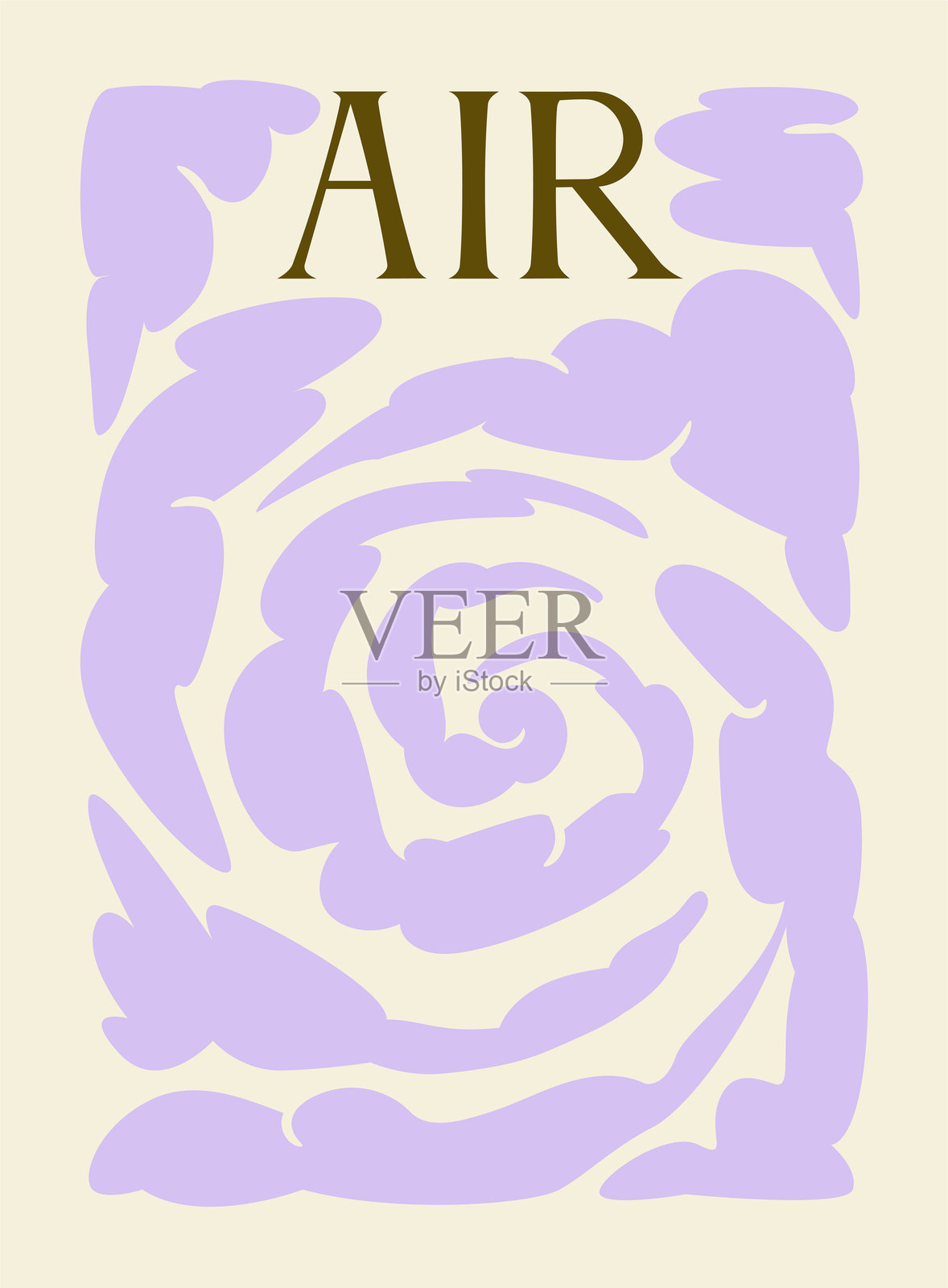 空气主题的抽象插图。矢量插图插画图片素材