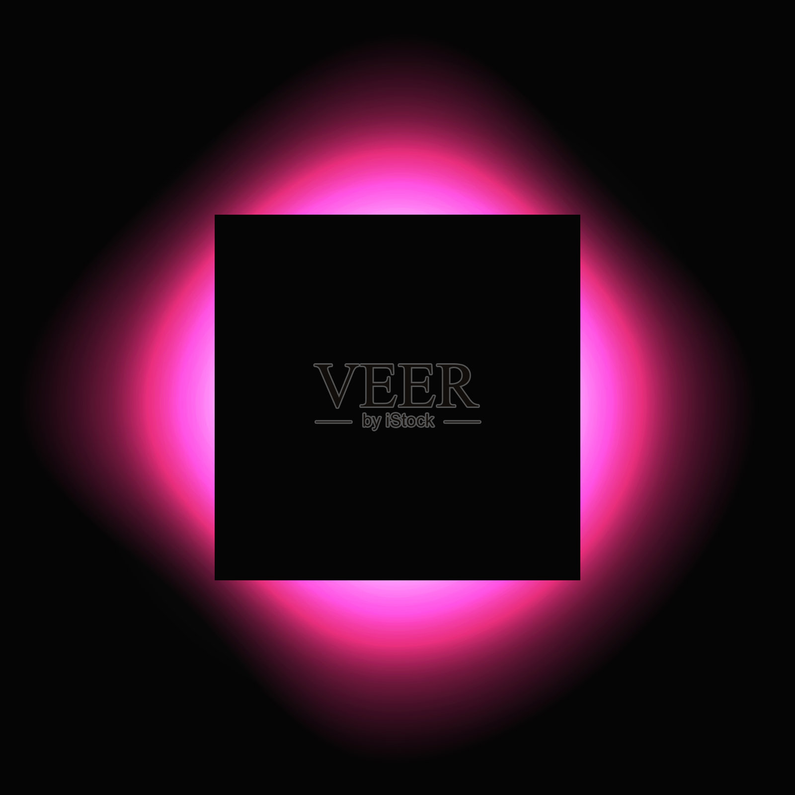 彩色渐变的方形照明灯框插画图片素材