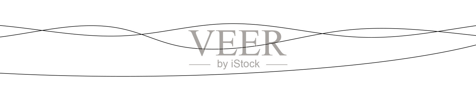 细长的弯曲波浪线插画图片素材