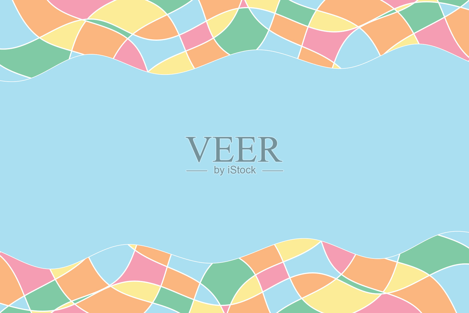 色彩丰富的现代几何背景。抽象商业横幅。科技壁纸。简约背景。矢量插图。插画图片素材