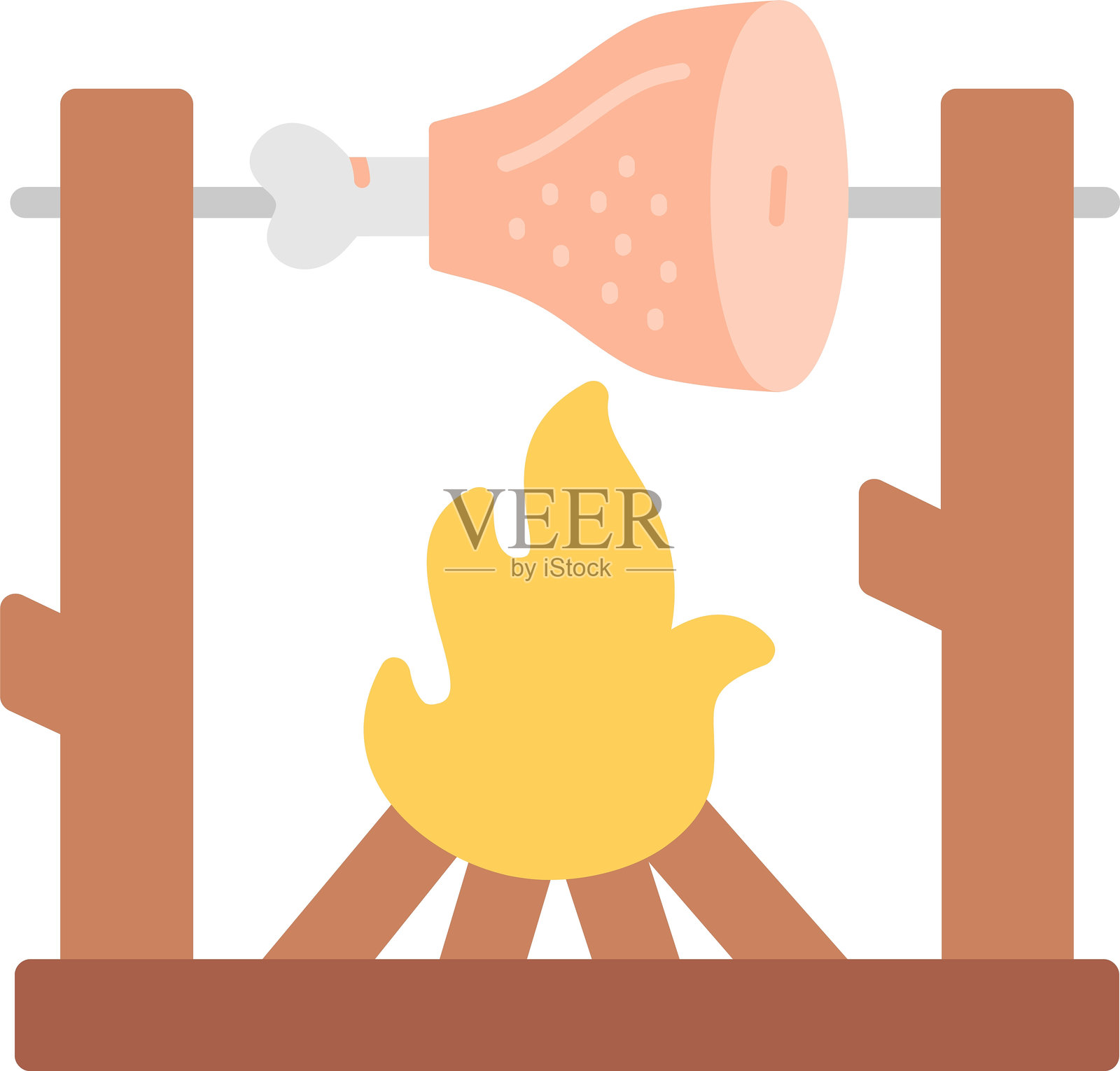 烹饪扁平矢量图标设计插画图片素材