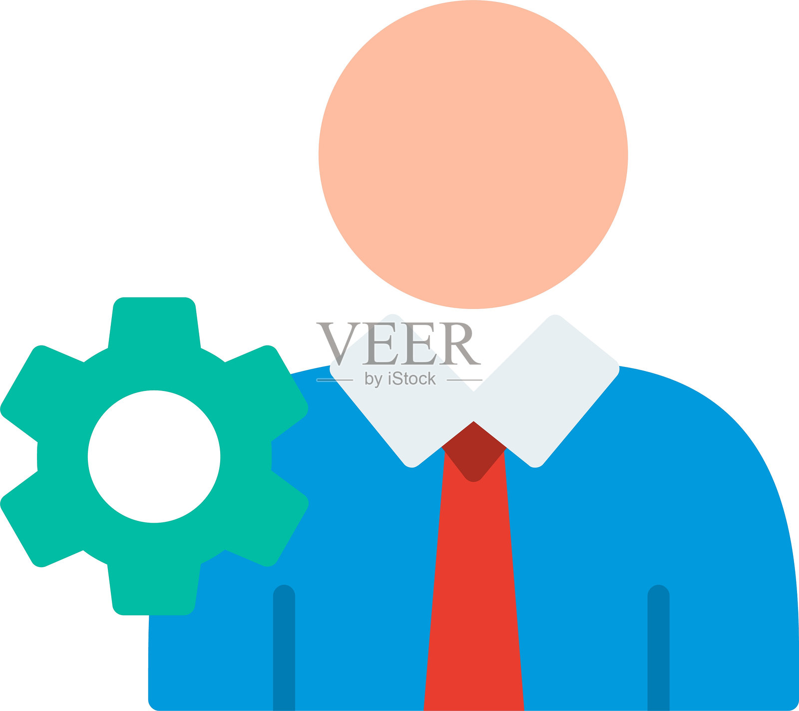 经理扁平矢量图标设计插画图片素材