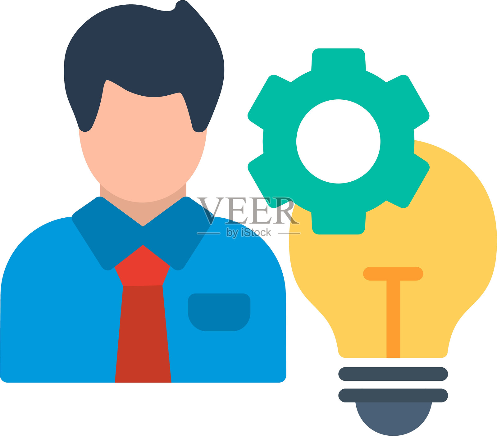 技能扁平矢量图标设计插画图片素材