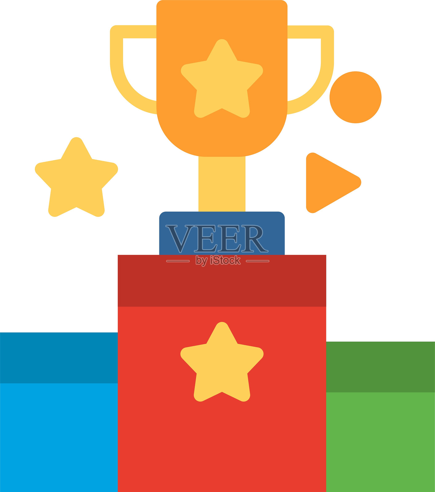 荣誉扁平矢量图标设计插画图片素材