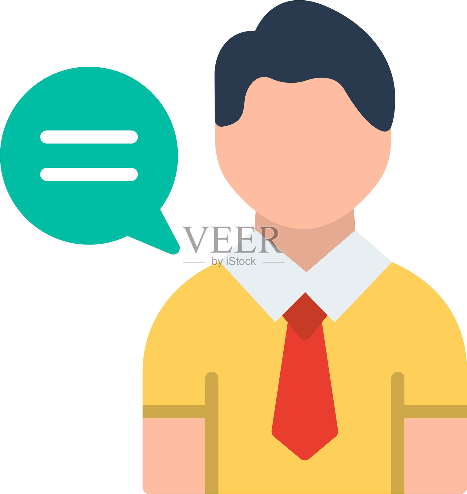 面试扁平化图标设计插画图片素材