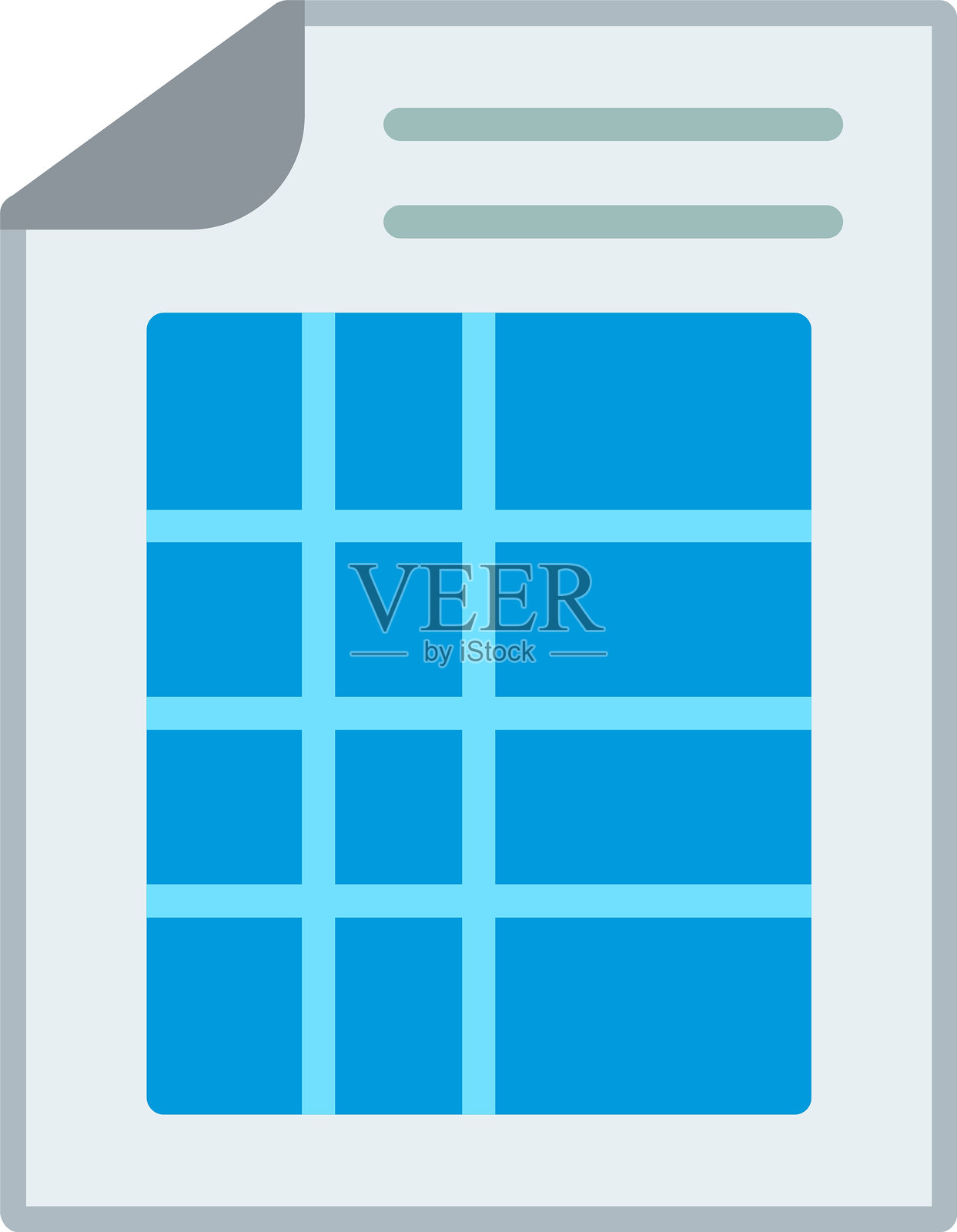 Excel扁平化矢量图标设计插画图片素材