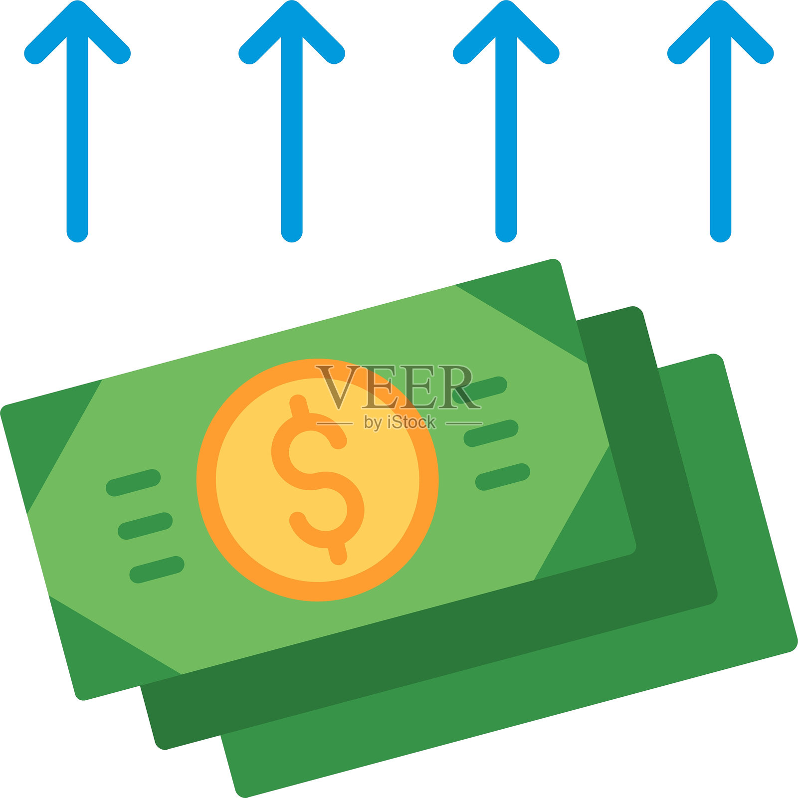 花钱扁平矢量图标设计插画图片素材