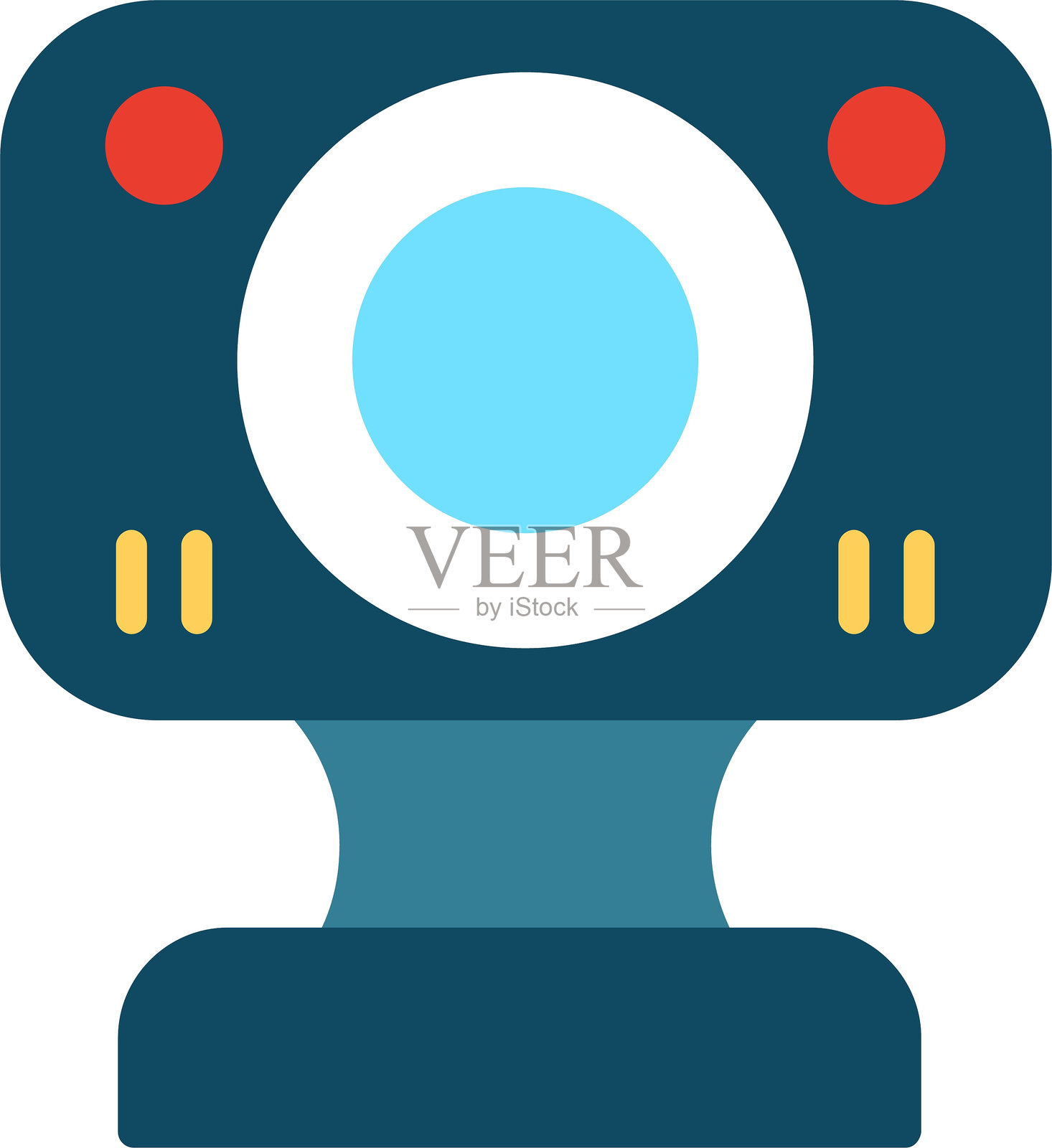 网络摄像头扁平矢量图标设计插画图片素材