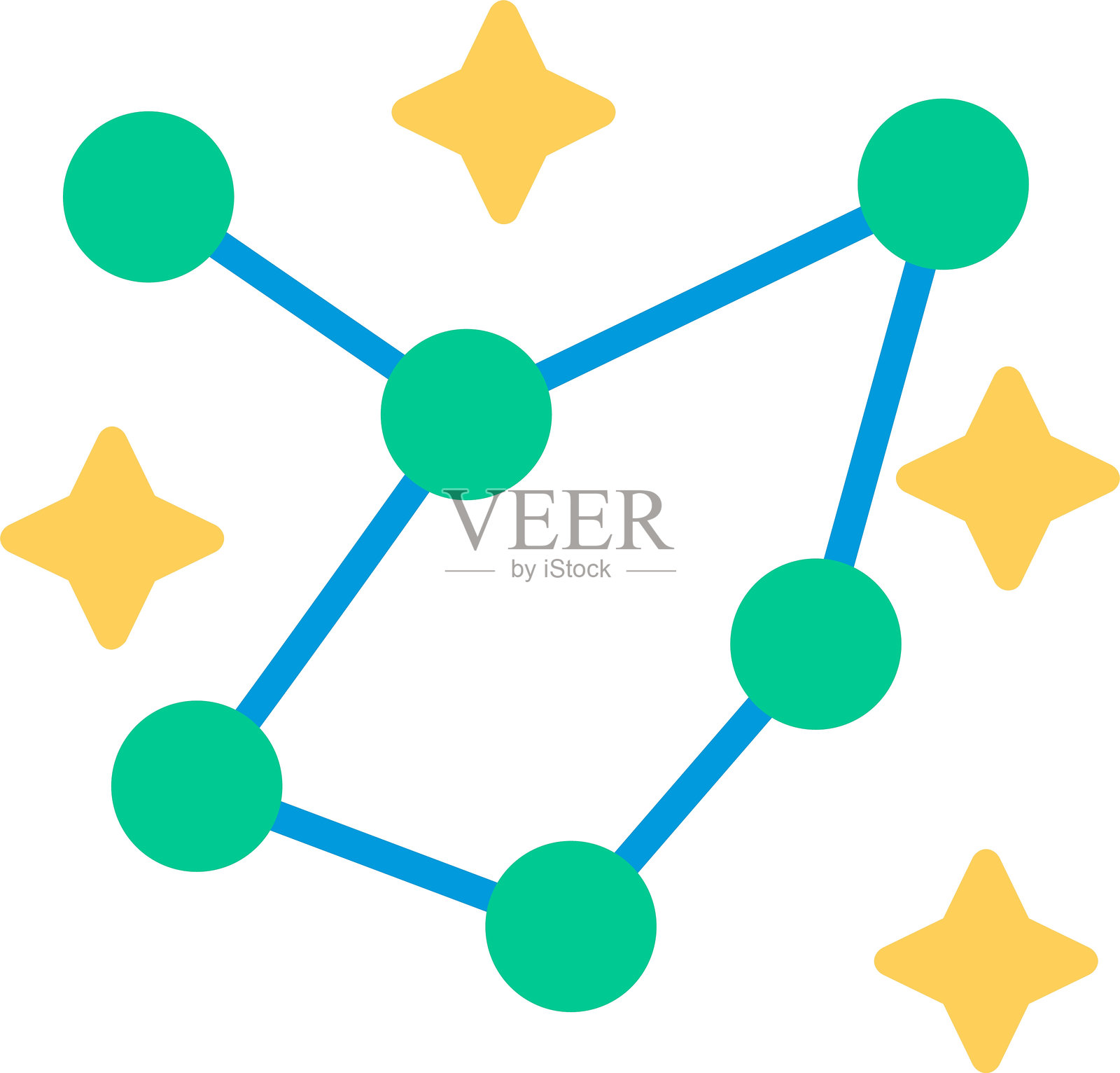 天鹅座平面矢量图标设计插画图片素材
