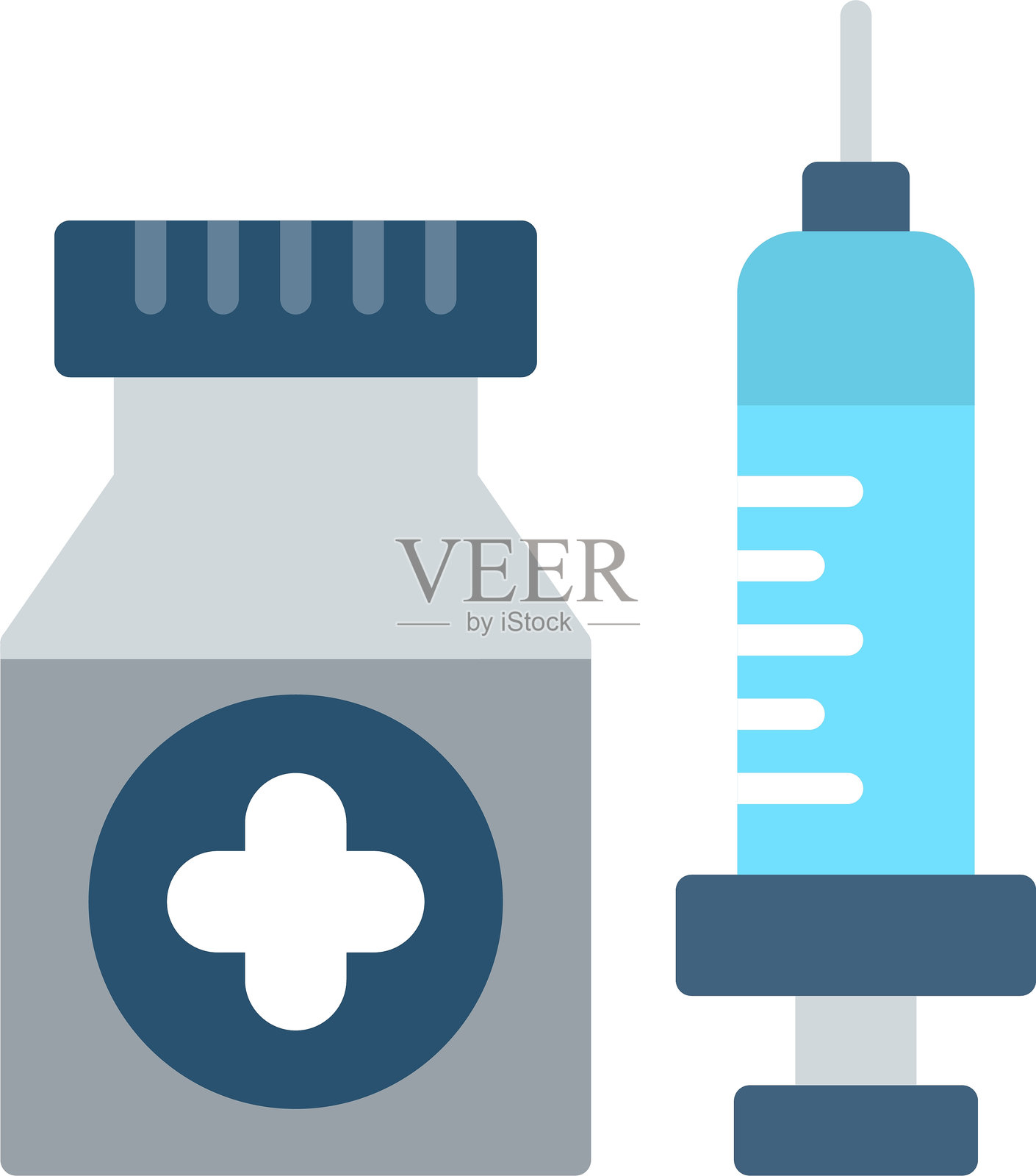 医学平面图标设计插画图片素材